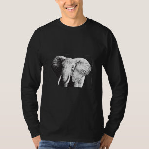 African Bush Elephant Drawing T-Shirt