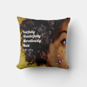African Caribbean FEARFULLY MADE Christian Cushion