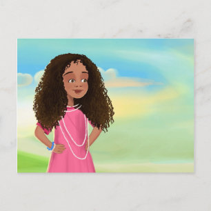 African cartoon girl Postcard