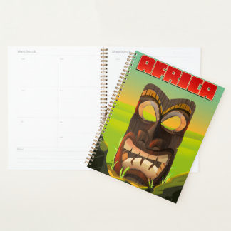 African Carved Head Planner