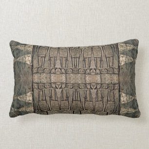 African Carving Lumbar Pillow