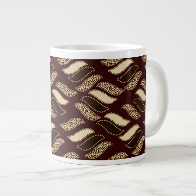African cheetah skin pattern 2 large coffee mug (Front Right)