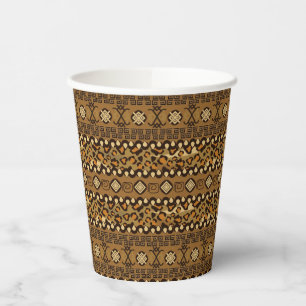 African cheetah skin pattern 2 paper cups