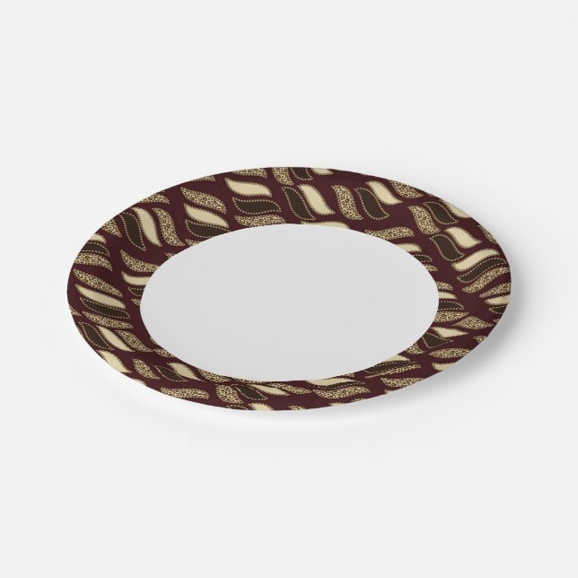 African cheetah skin pattern 2 paper plate (Angled)