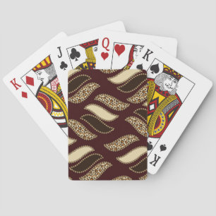 African cheetah skin pattern 2 playing cards