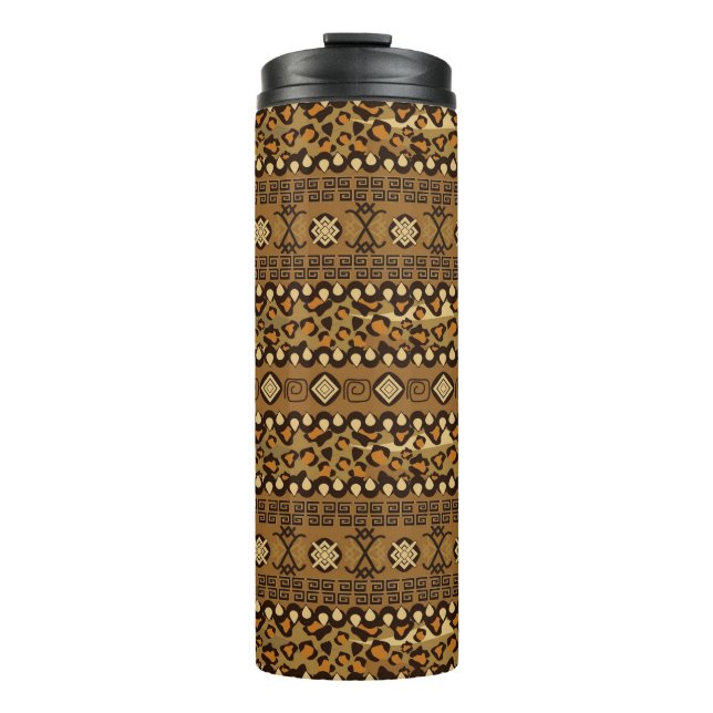 African cheetah skin pattern 2 thermal tumbler (Front)