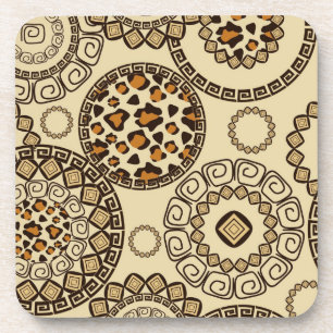 African cheetah skin pattern 3 coaster