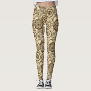 African cheetah skin pattern 3 leggings