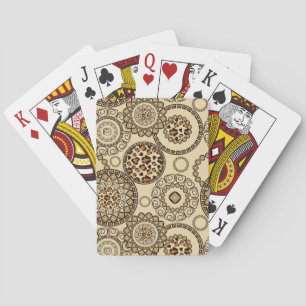African cheetah skin pattern 3 playing cards