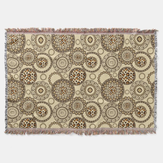 African cheetah skin pattern 3 throw blanket (Front)