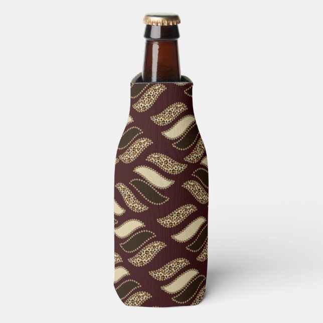 African cheetah skin pattern bottle cooler (Bottle Front)
