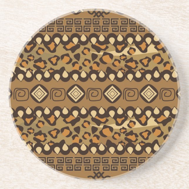 African cheetah skin pattern coaster (Front)