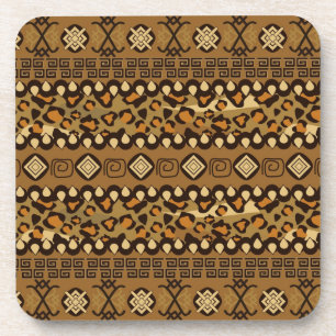 African cheetah skin pattern coaster