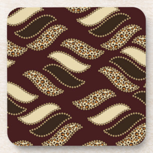 African cheetah skin pattern coaster