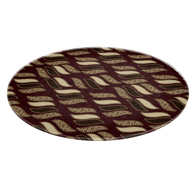 African cheetah skin pattern cutting board (Corner)