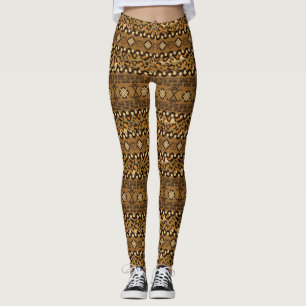 African cheetah skin pattern leggings