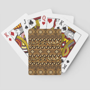 African cheetah skin pattern playing cards