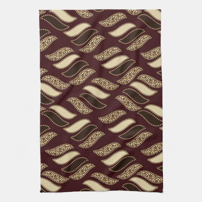 African cheetah skin pattern tea towel (Vertical)