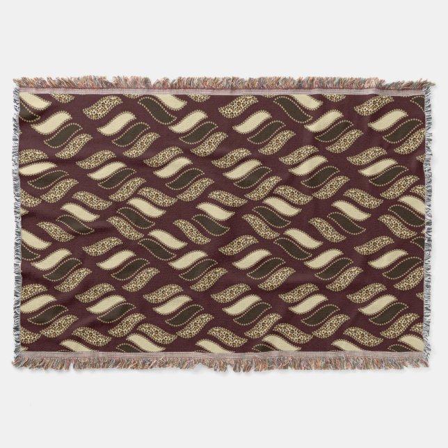 African cheetah skin pattern throw blanket (Front)