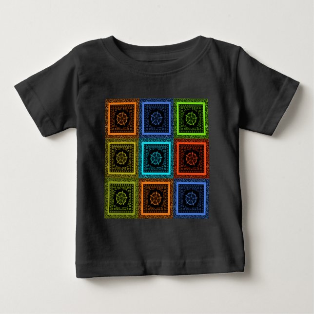 African Chequered Pattern Art Print Baby T-Shirt (Front)