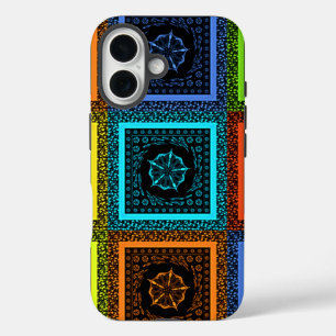 African Chequered Pattern Art Print iPhone 16 Case