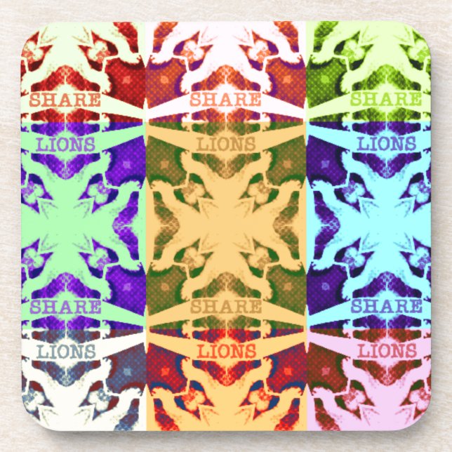 African Chequered Pop art Culture colourful patter Coaster (Front)