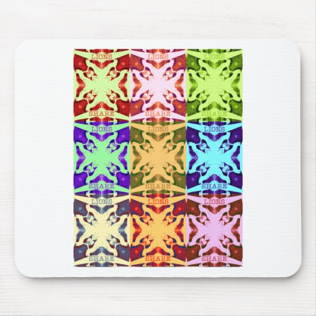 African Chequered Pop art Culture colourful patter Mouse Mat (Front)