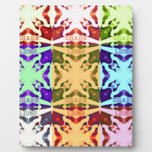 African Chequered Pop art Culture colourful patter Plaque