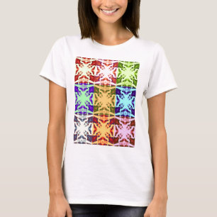 African Chequered Pop art Culture colourful patter T-Shirt