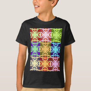 African Chequered Pop art Culture colourful patter T-Shirt