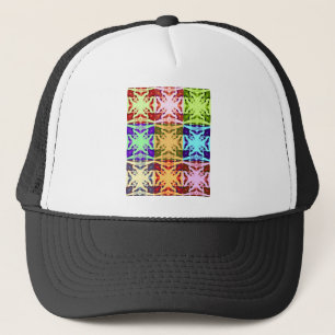 African Chequered Pop art Culture colourful patter Trucker Hat