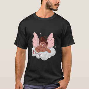 african cherub angel black cupid happy valentines T-Shirt