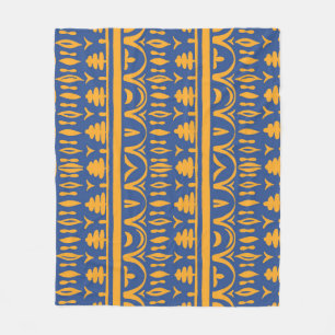 African Chevrons: Ethnic Tribal Pattern Fleece Blanket