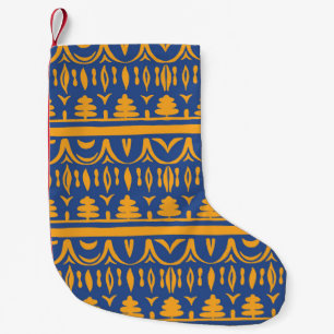 African Chevrons: Ethnic Tribal Pattern Small Christmas Stocking