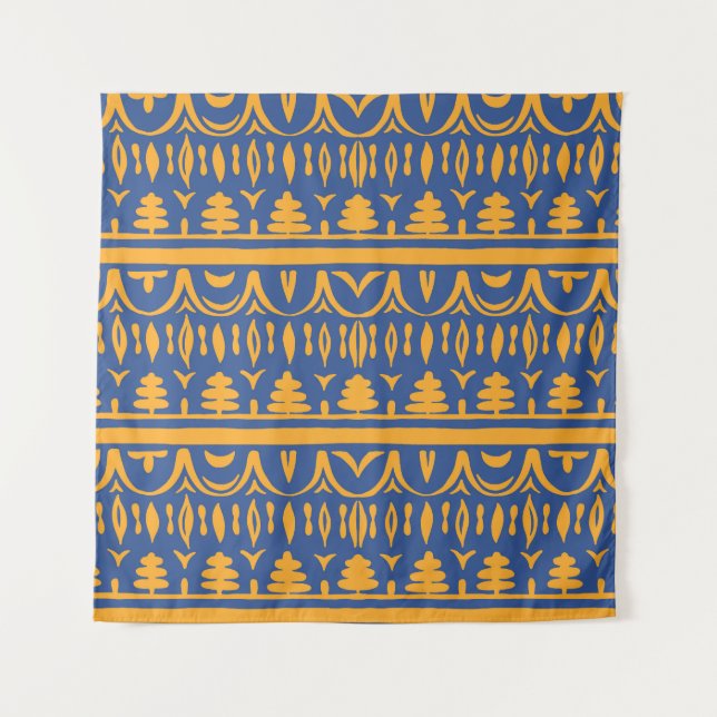 African Chevrons: Ethnic Tribal Pattern Tapestry (Front)