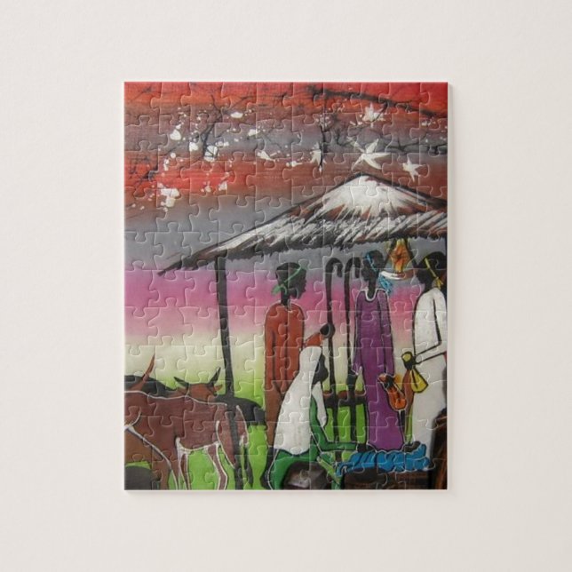 African Christmas Nativity Scene Jigsaw Puzzle (Vertical)