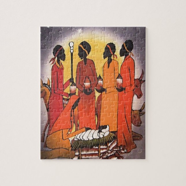 African Christmas Nativity Scene Jigsaw Puzzle (Vertical)
