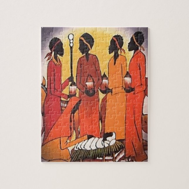 African Christmas Nativity Scene Jigsaw Puzzle (Vertical)