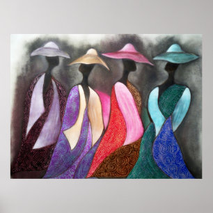 African Church Ladies Poster