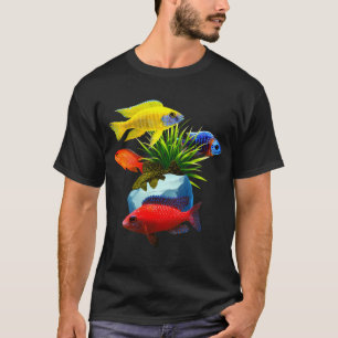 African Cichlids Plecostomus Fish Freshwater Aquar T-Shirt