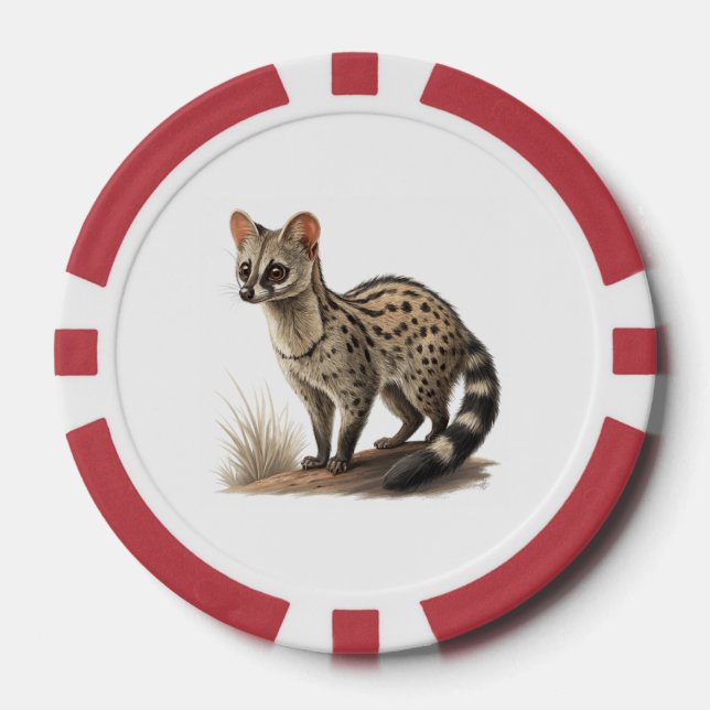 African Civet Poker Chips (Front)