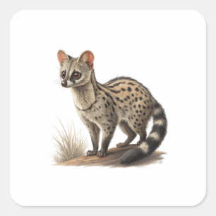 African Civet Square Sticker