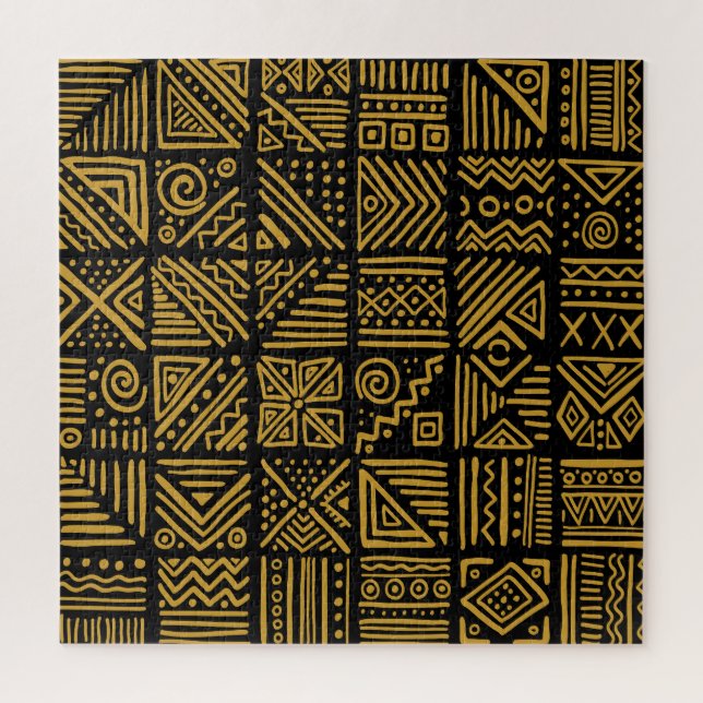 African clash: ethnic tribal seamless. jigsaw puzzle (Vertical)