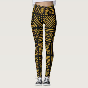 African clash: ethnic tribal seamless. leggings