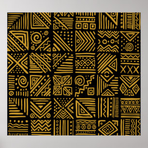 African clash: ethnic tribal seamless. poster