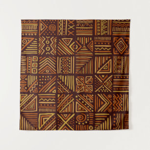 African clash seamless pattern in ethnic tribal st tapestry