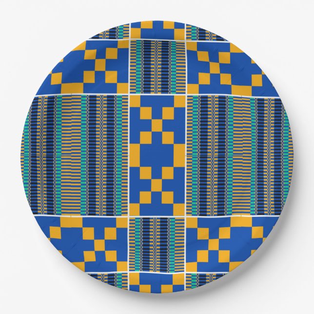 African Colorful Paper Plate (Front)