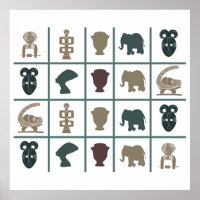 african colorful symbols pattern