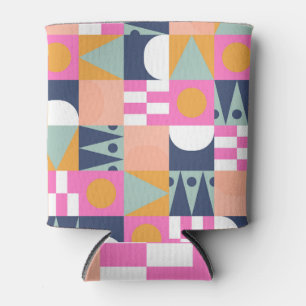 African colour block, geometric pattern. can cooler