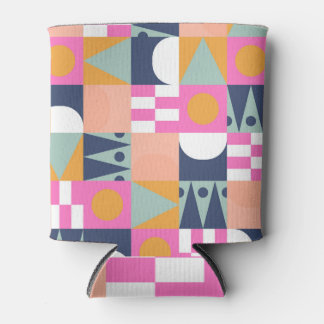 African colour block, geometric pattern. can cooler